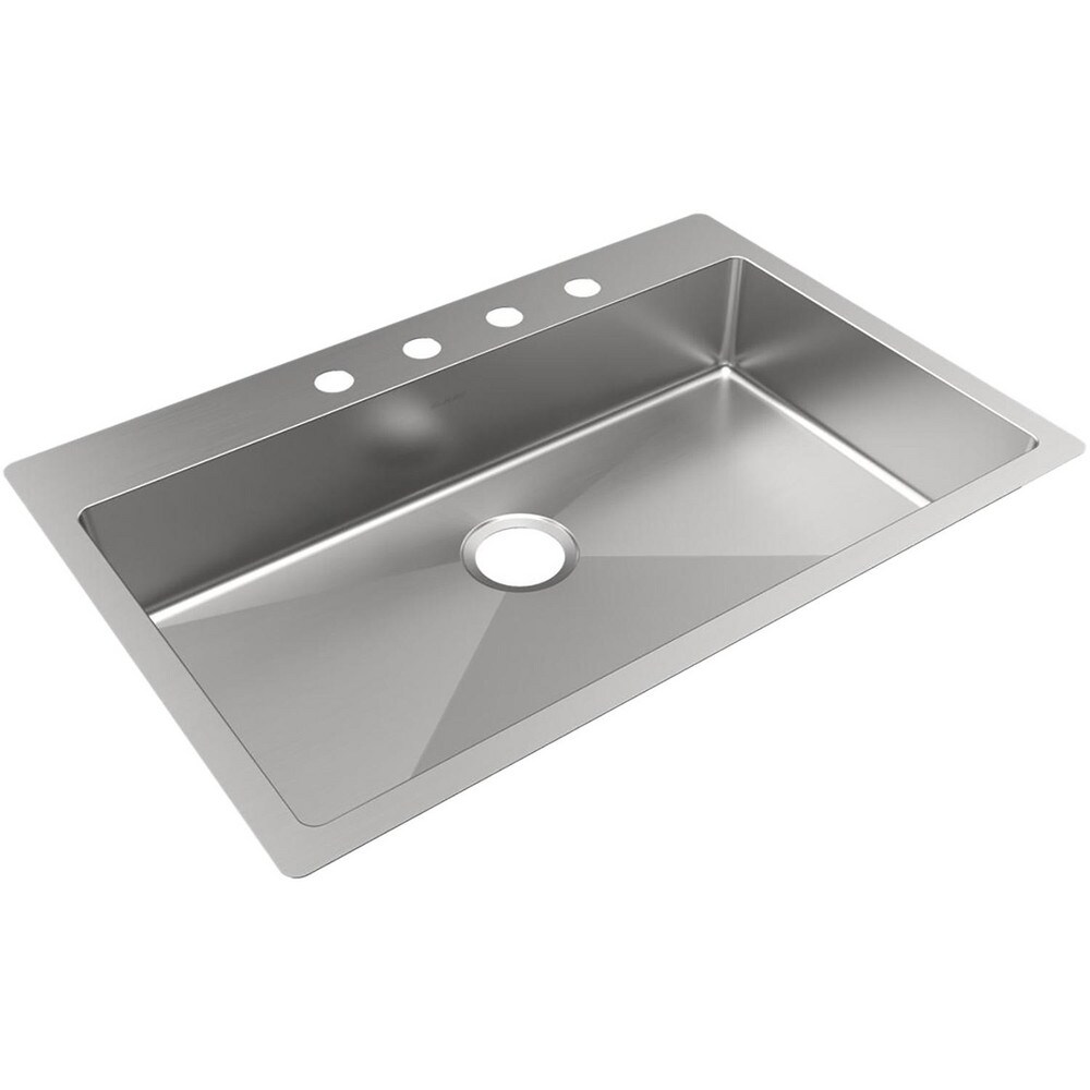 Sinks, Type: Dropin, Undermount , Mounting Location: Countertop , Number Of Bowls: 1 , Material: Stainless Steel , Faucet Included: No  MPN:ECTSRSAD3322604