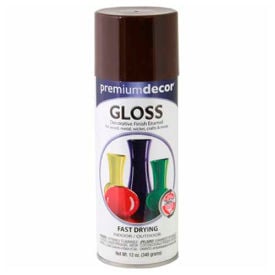 Premium Dcor Decorative Gloss Enamel 12 oz. Aerosol Can Leather Brown - 793023 793023