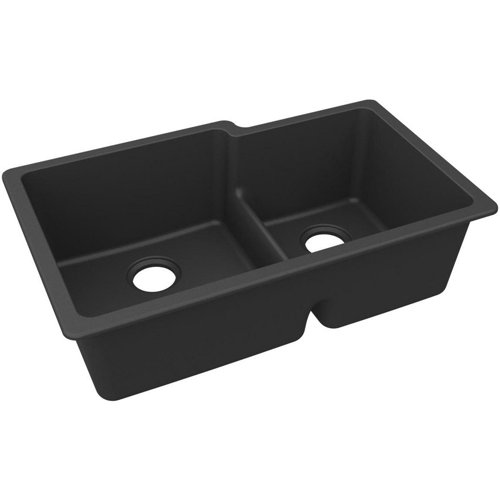 Sinks, Type: Undermount with Aqua Divider , Mounting Location: Countertop , Number Of Bowls: 2 , Material: Quartz , Faucet Included: No  MPN:ELGULBO3322MB0