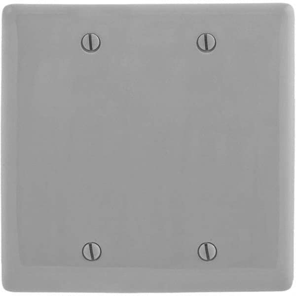 Wall Plates, Wall Plate Type: Blank Wall Plate , Color: Gray , Wall Plate Configuration: Blank , Material: Thermoplastic , Shape: Rectangle  MPN:P23GY