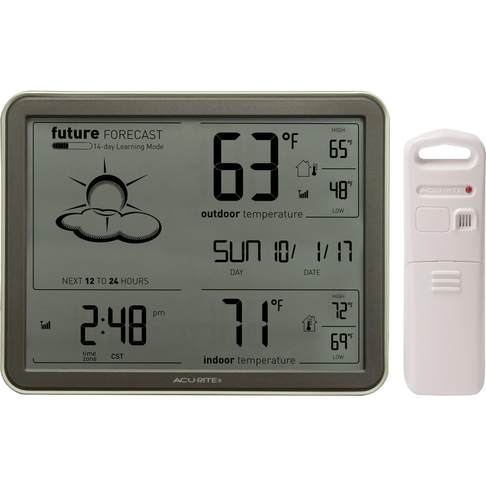 Weather Stations, Measures: Temperature , Wifi Capability: No , Lightning Detector: No , Measures Indoor Temperature: Yes , Anemometer: No  MPN:75077A3M