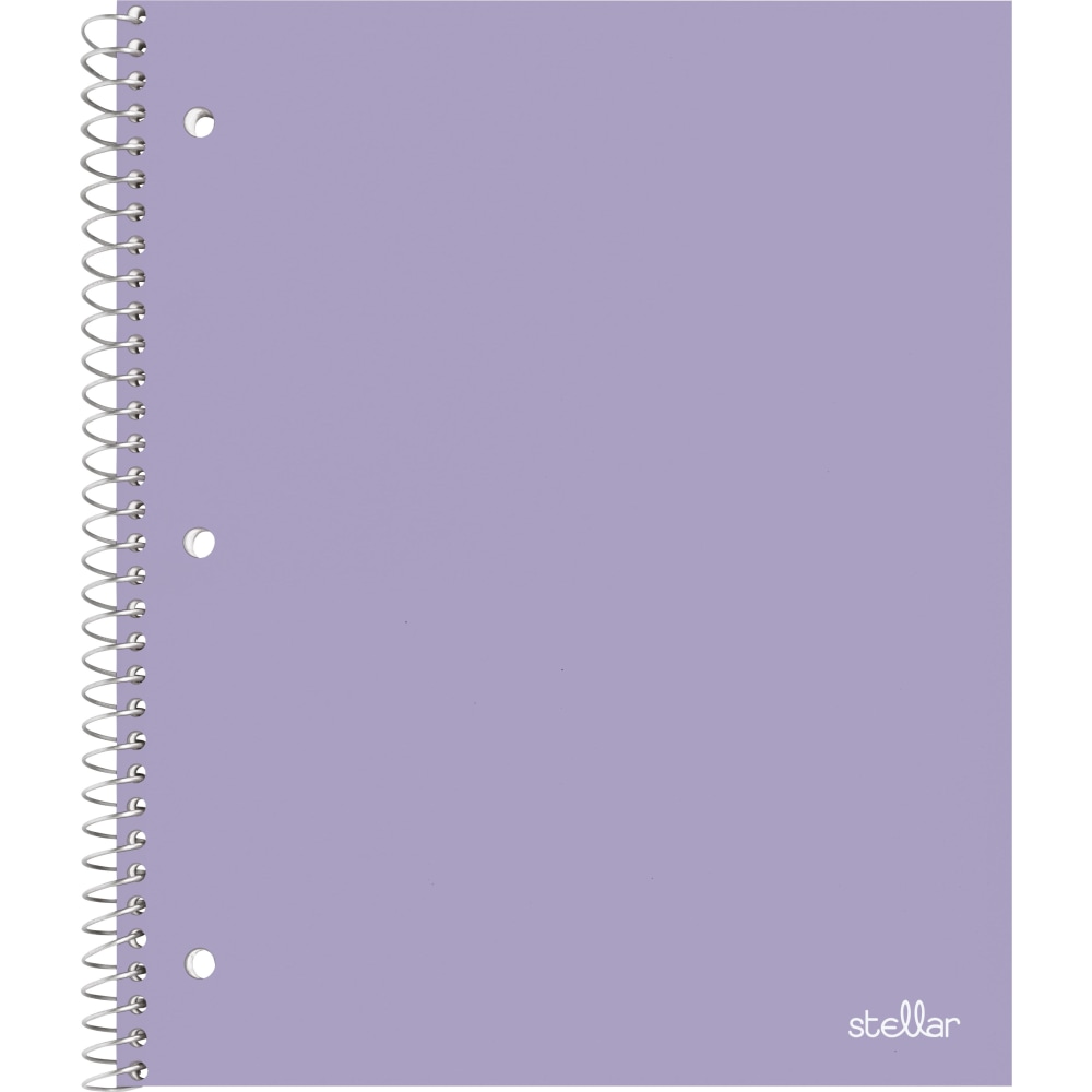 Office Depot Brand Stellar Poly Notebook, 8-1/2in x 11in, 1 Subject, College Ruled, 100 Sheets, Lavender (Min Order Qty 35) MPN:ODDI-STLCR-LAV