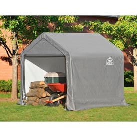 ShelterLogic Shed-in-a-box Canopy Storage Shed 6'L x 6'W x 6'H Gray 70401