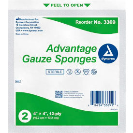 Dynarex Advantage Gauze Sponge Sterile 4