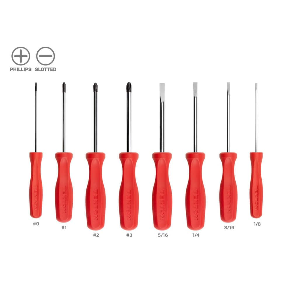 High-Torque Chrome Blade Screwdriver Set, 4-Piece (#1-#2, 3/16-1/4 in.) MPN:DRV42024