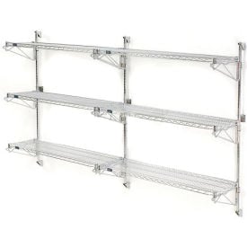 Nexel® Poly-Green® Adjustable Wall Mount Wire Shelving 3 Shelf Add On 30