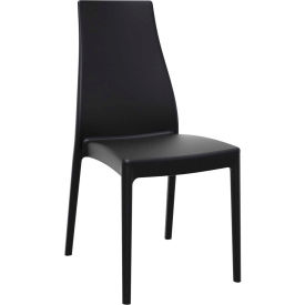 Siesta Miranda High-Back Dining Chair Black - Pkg Qty 2 ISP039-BLA