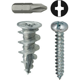 L.H.Dottie® Walldriller Anchor Kit w/ Combo Pan Head Screw #6 Tuff Pack 50 Pieces WDK6T