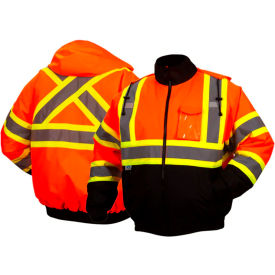 Pyramex® RCJ32 Hi-Vis Waterproof Winter Jacket Type R ANSI Class 3 5XL Orange RCJ3220X5