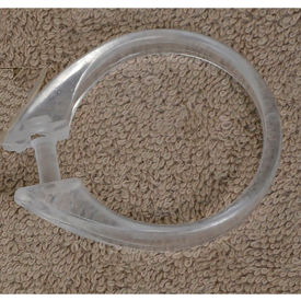 R&R Textile Plastic Snap Shower Curtain Hooks - Clear - 12 per Pack G-KA711