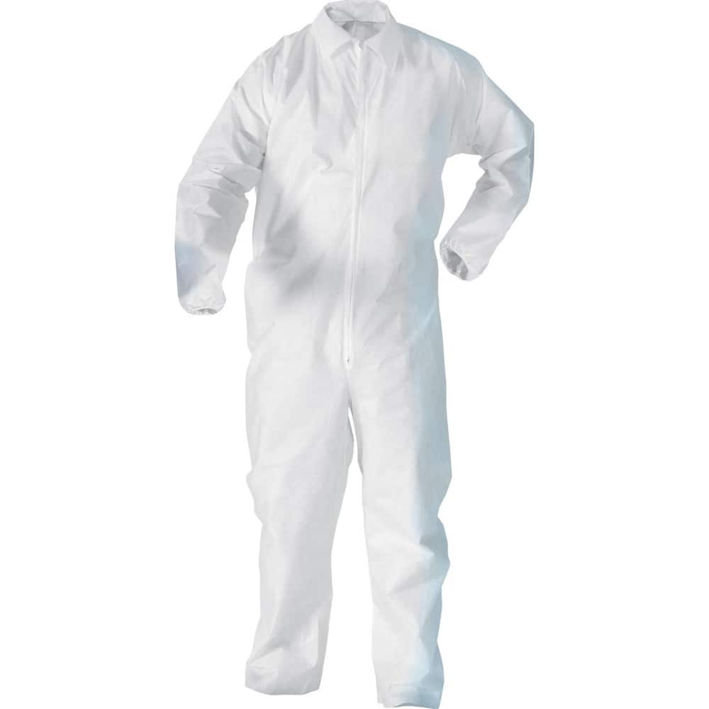 Coveralls & Overalls, Garment Style: Coveralls , Size: Large , Color: White , Material: Spunbound Fabric  MPN:68966