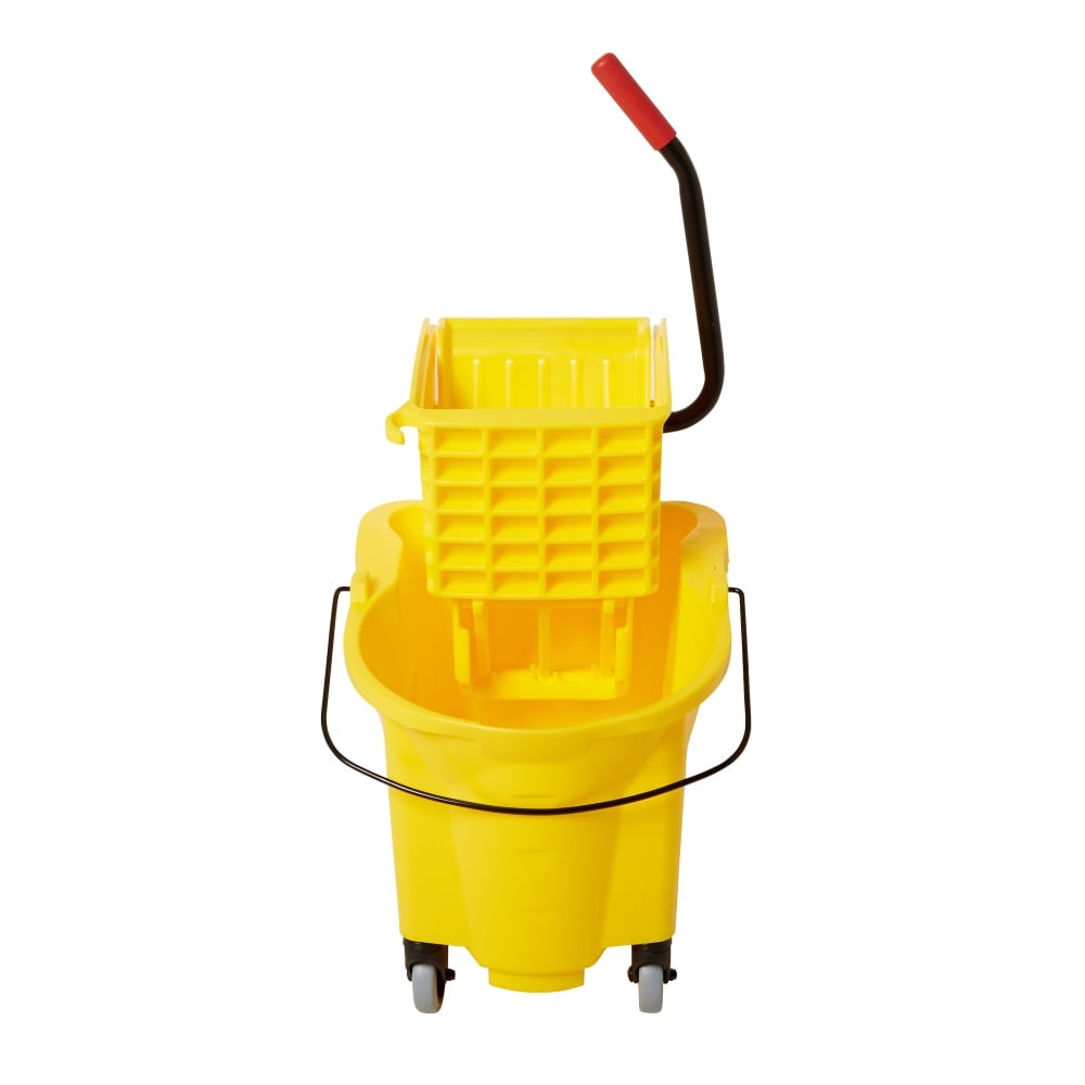 Rubbermaid WaveBrake Side Press Combo Bucket, 26 Quart, Yellow MPN:7480YEL