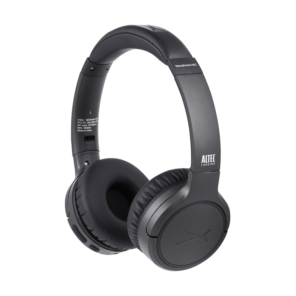 Altec Lansing NanoPhones ANC Wireless Headphones, Gray MPN:MZX5400-BLK