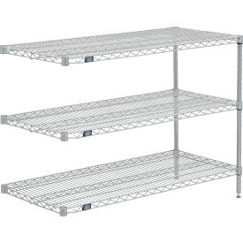 Nexel® 3 Shelf Poly-Z-Brite® Wire Shelving Unit Add On 24