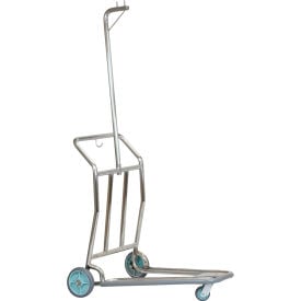 Hospitality 1 Source Compact Luggage Cart Stainless Steel 4