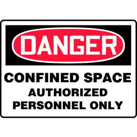 Accuform MCSP141VS Danger Sign Confined Space Authorized Personnel... 14