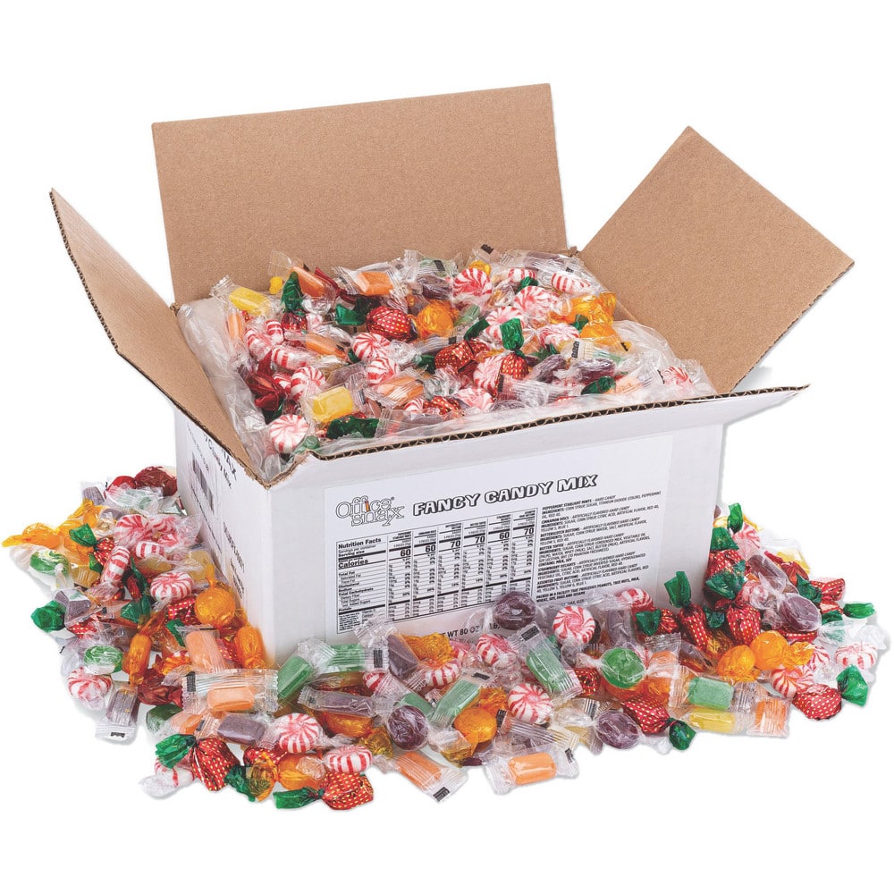 Snacks, Cookies, Candy & Gum, Snack Type: Hard Candy , Flavor: Assorted , Container Size: 5lb , Container Type: Carton  MPN:OFX00671