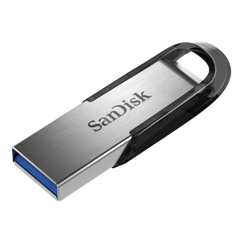 SanDisk Ultra Flair USB Drive, 64GB, Silver/Black (Min Order Qty 4) MPN:SDCZ73-064G-A46