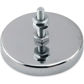 Master Magnetics Ceramic Mount-It Magnet RB50B3N with Attached Screw and Nuts 35 Lbs. Pull Chrome RB50B3N