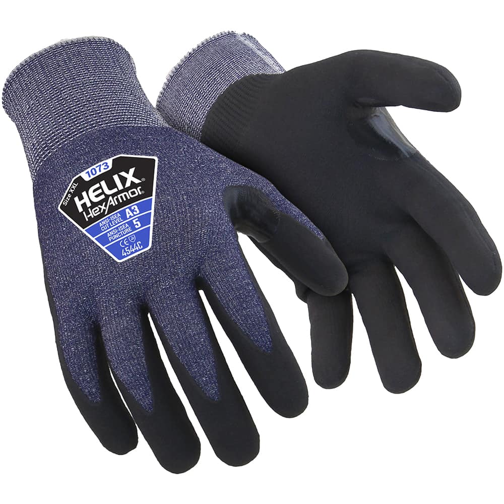 Cut-Resistant Gloves: Size 2XS, ANSI Cut A3, Nitrile, HPPE MPN:1073-XXS (5)