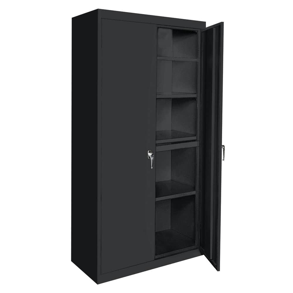 Storage Cabinets, Cabinet Type: Adjustable Shelf, Lockable Storage , Cabinet Material: Steel , Width (Inch): 30in , Depth (Inch): 18in  MPN:AAH-30RB-C