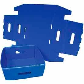 Corrugated Plastic Knockdown Tray Nested 13x12x4-1/2 Blue (Min. Purchase Qty 250+) - Pkg Qty 250 - Pkg Qty 250 5573-Blu-250