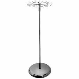 1-Tier Revolving Belt Rack w/ Round Tubing - Chrome K58