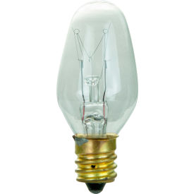 Sunlite® Incandescent Bulb with E12 Candelabra Base 7W 120V Clear Pack of 12 01054-SU