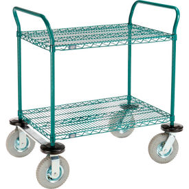 Nexel® Utility Cart 2 Shelf Poly-Green® 36