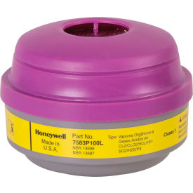 Honeywell North 7583P100L Organic Vapor/Acid Gas Cartridge & P100 Filter 2/Pk - Pkg Qty 12 7583P100L