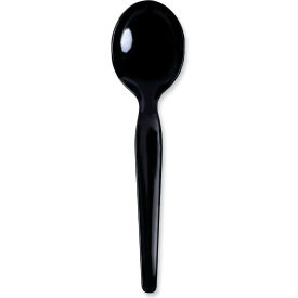 Boardwalk® Heavyweight Polystyrene Cutlery Soup Spoon Black 1000/case BWKSOUPHWPSBLA