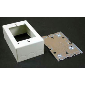 Wiremold V5748 1-Gang Switch & Receptacle Box Ivory 4-5/8