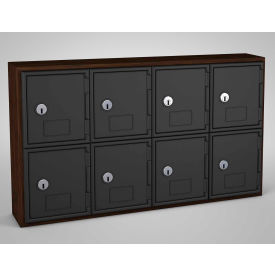 United Visual Products 2-Tier 8 Door Locker w/Key Lock 24