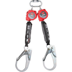 3M™ Protecta Twin-Leg Self-Retracting Lifeline with Carabiner Web & Steel Rebar Hooks 6'L 3100512