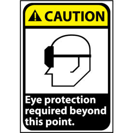 Caution Sign 14x10 Aluminum - Eye Protection Required CGA26AB