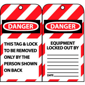 Lockout Tags - This Tag & Lock To Be Removed Only By The Person Shown On Back LOTAG1