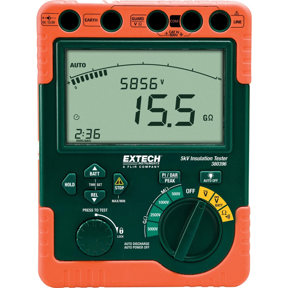 Electrical Insulation Resistance Testers & Megohmmeters, Display Type: LCD , Power Supply: C Batteries , Resistance Capacity (Megohm): 600  MPN:380396