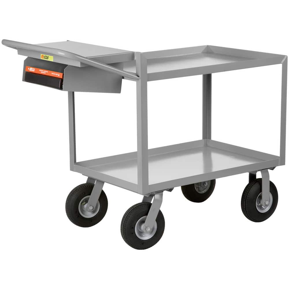 Carts, Cart Type: Instrument Cart with Writing Shelf and Storage Pocket , Caster Type: 2 Rigid, 2 Swivel , Material: Steel , Length (Inch): 52  MPN:GL-2436-9P-WSP