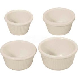 Winco RFM-4W Fluted Ramekins 4 oz Melamine White 12 Per Pack RFM-4W