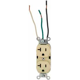 Leviton 5362-L0 20a 125v Duplex Receptacle Grounding Brown - Pkg Qty 10 5362-L0