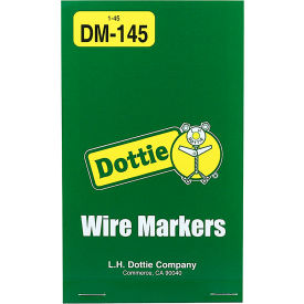 L.H.Dottie® Wire Marker Booklet Vinyl Cloth Legend 1-45 DM145