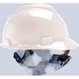 MSA V-Gard® Cap With Swing-Ratchet Suspension White - Pkg Qty 20 10004689