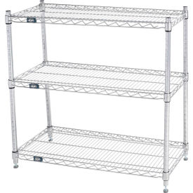 Nexel® 3 Shelf Chrome Wire Shelving Unit Starter 36