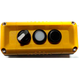 T.E.R. F71GY00020001011 VICTOR Wall Mnt. Control Station Yellow 3 Hole 3 Pos. Selector+2 Funct. F71GY00020001011