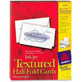 Avery® Textured Half-Fold Greeting Card 5-1/2