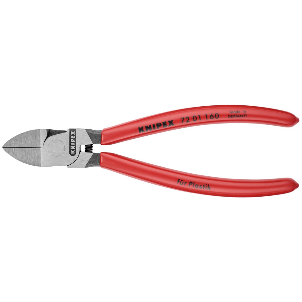 Cutting Pliers, Insulated: No , Overall Length (Inch): 5-1/2 , Head Style: Cutter, Diagonal , Cutting Style: Standard , Handle Color: Red  MPN:72 01 160