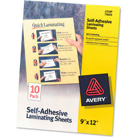 Avery® Clear Self-Adhesive Laminating Sheets 3 mil 9 x 12 10/Pack 73603