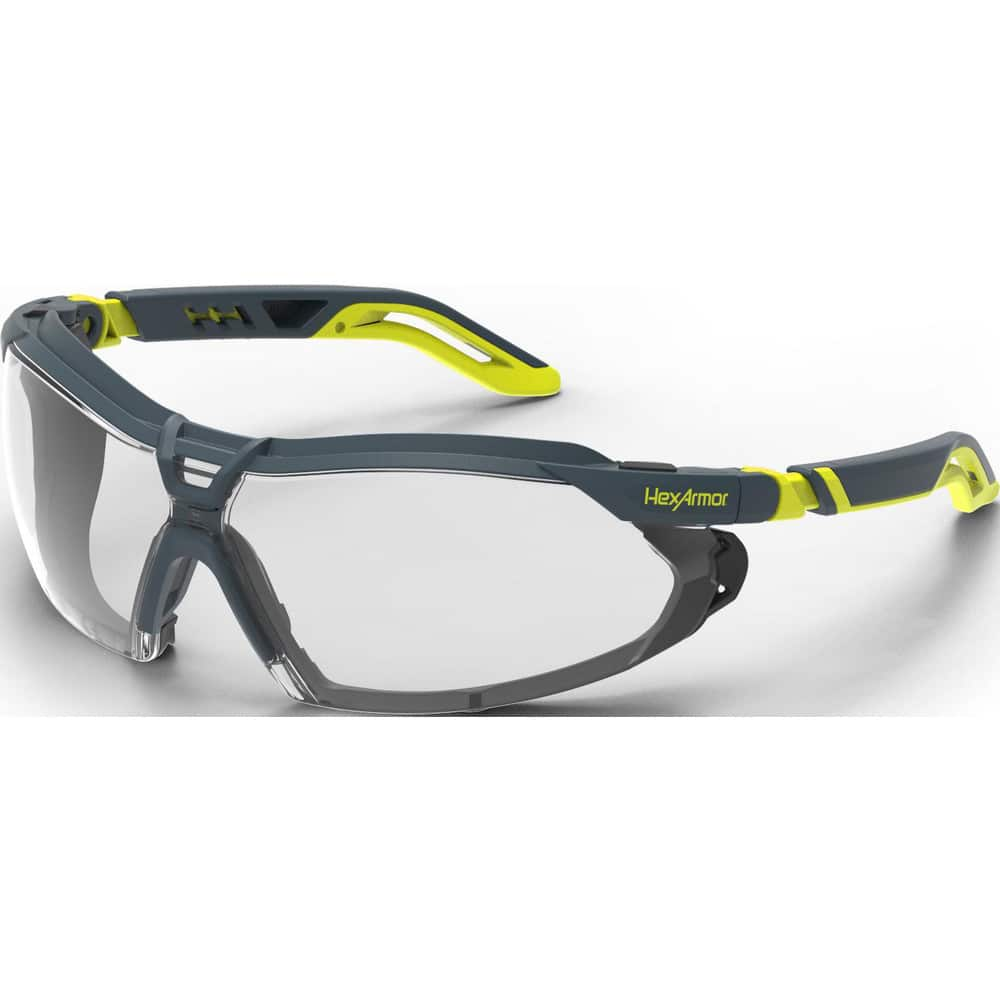 Safety Glasses, Type: Safety Glasses , Lens Coating: Anti-Fog & Anti-Scratch , Frame Color: Charcoal, Hi-Vis Yellow , Lens Color: Clear  MPN:11-30001-02