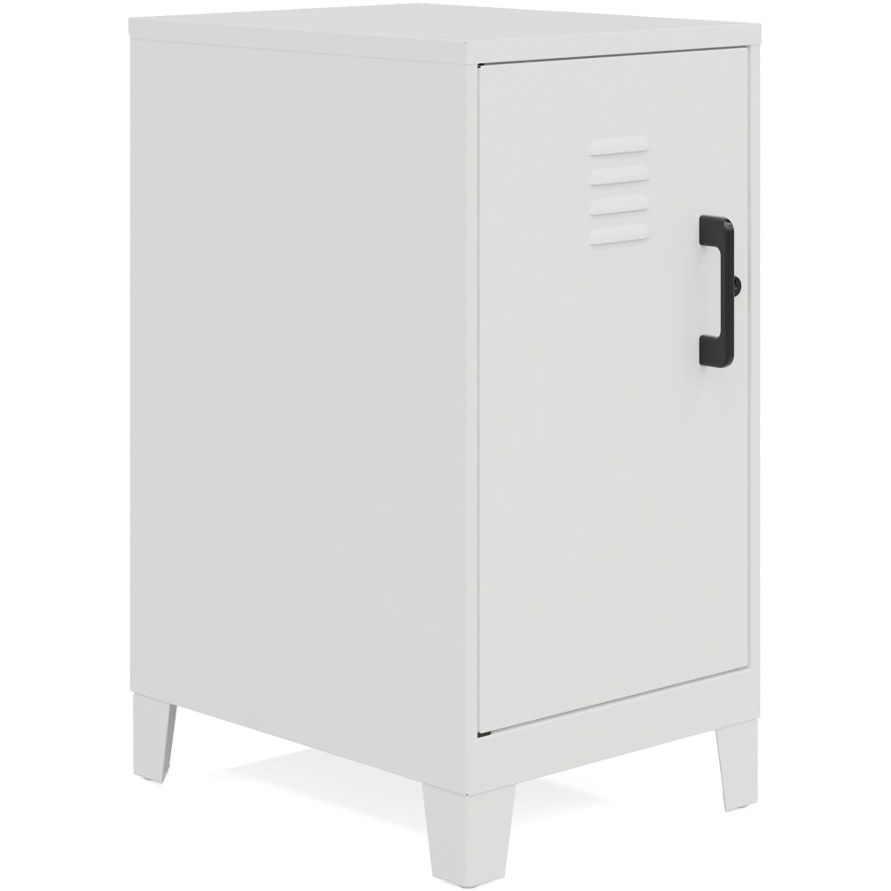 LYS SOHO Locker - 2 Shelve(s) - for Office, Home, Classroom, Playroom, Basement, Garage, Cloth, Sport Equipments, Toy, Game - Overall Size 27.5in x 14.3in x 18in - Pearl White - Steel MPN:SL218ZZWE