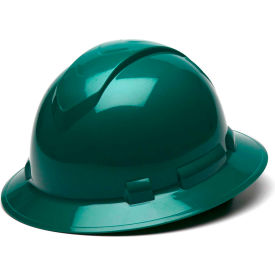 Ridgeline Full Brim Hard Hat 6-Point Ratchet Suspension - Green - Pkg Qty 12 HP56135